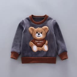 Winter Baby Clothing Sets Autumn Boys Girls Thick Warm Suits Hooded Sweater Cartoon Cute Bear Three-Piece kids Outfits 0-4 Years