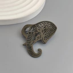 Original design branch elephant gold-plated stainless steel brooch, waterproof and non-fading brooch, suit accessories
