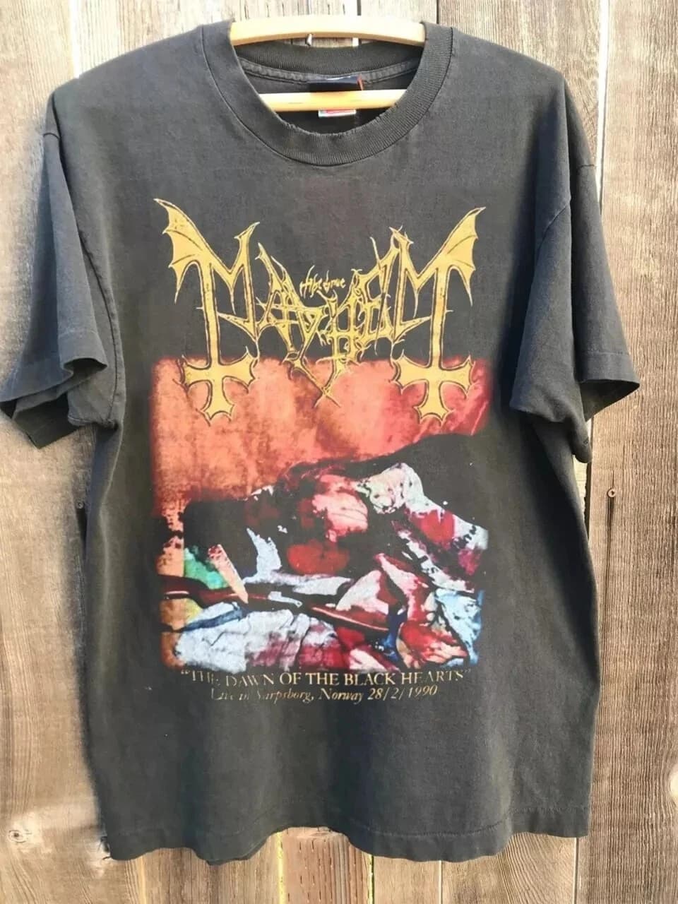 Summer Women's Vintage Mayhem Band T-shirt Cotton Streetwear Oversized Loose Casual Short Sleeve Suitable for All Seasons