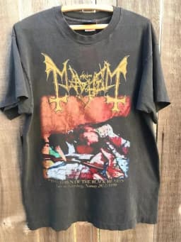 Summer Women's Vintage Mayhem Band T-shirt Cotton Streetwear Oversized Loose Casual Short Sleeve Suitable for All Seasons