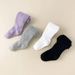 4 PCS Multi-Occasion Solid Baby Toddler Leggings Socks – Children Girl Kid Tights for School, Play & Performance
