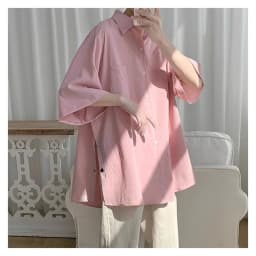 Solid Color Spring Summer Thin Shirts Short Sleeve Loose Turn-down Collar Button Handsome Fashion Casual Street Men's Clothing