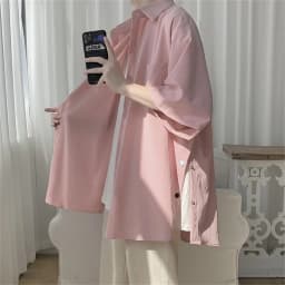 Solid Color Spring Summer Thin Shirts Short Sleeve Loose Turn-down Collar Button Handsome Fashion Casual Street Men's Clothing