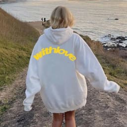 European and American Cross Border Simple and Versatile Men's Women's Printed Hoodie American Couple Retro Loose Trendy Brand