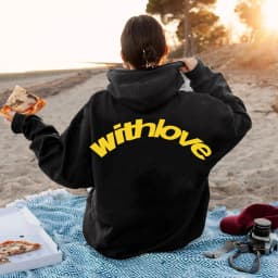 European and American Cross Border Simple and Versatile Men's Women's Printed Hoodie American Couple Retro Loose Trendy Brand