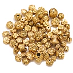 5PCS Flower Spacers Beads18K Gold Plated For Jewelry Making Bead Separator Stainless Steel Never Fade Flat Beads DIY Bracelet