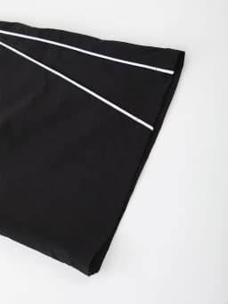 Men's Black & White Line Drawstring Straight Leg Casual Pants Spring Autumn Loose Cargo Style Trousers
