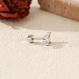 MODIAN 0.3CT Marquise Cut Moissanite Cartilage Ear 925 Sterling Sliver Earrings Heart Screw Stud Earrings For Women Fine Jewelry