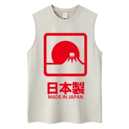 Japanese Ukiyo-e Beach Style Washed Tank Tops Naoshima Art Island Vintage Vests Men Women Cotton Casual Loose Sleeveless T Shirt