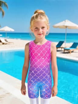 Girls Swimsuits Mermaid Bathing Suits Toddler Kids One Piece Swimwear Summer Beach Sport Swimming Costume