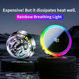 Car qi2.2 25W Magnetic Wireless Charger Air Cooling Fast Charging Station Air Vent Phone Holder Stand For iPhone 17~12 Pro Max