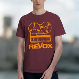 Revox 2026 new fashion heavyweight hot selling retro printed pattern fun round neck T-shirt for daily comfort