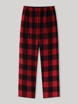 Men's Plaid Elastic Waist Casual Pants Summer Loose Straight Loungewear Pajama Trousers