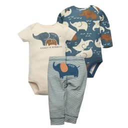 2026 Newborn Baby Clothes Set Soft Cotton Bodysuits+Pants 3Pcs/Lot Baby Boy Outfits InFant Cartoon Baby Clothing Set 6-24M