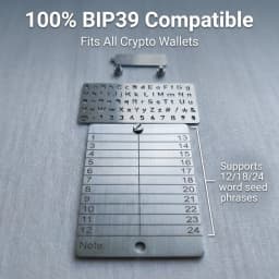 A Set of Stainless Steel Password Book Cold Wallet Suitable for Bitcoin Cryptocurrency Dogecoin Password Storage Compatible With