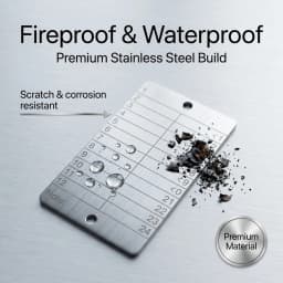 A Set of Stainless Steel Password Book Cold Wallet Suitable for Bitcoin Cryptocurrency Dogecoin Password Storage Compatible With