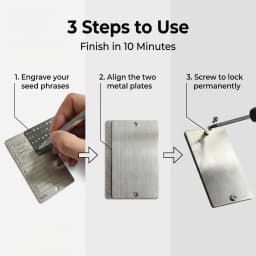 A Set of Stainless Steel Password Book Cold Wallet Suitable for Bitcoin Cryptocurrency Dogecoin Password Storage Compatible With