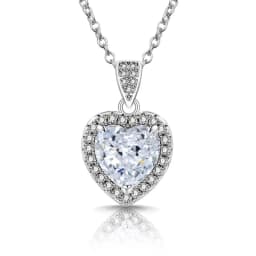 925 Sterling Silver Fashion Light Luxury Ice Flower Cut Love Crystal Zircon Necklace Birthday Party Anniversary Gift