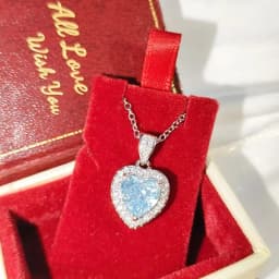 925 Sterling Silver Fashion Light Luxury Ice Flower Cut Love Crystal Zircon Necklace Birthday Party Anniversary Gift