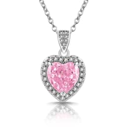 925 Sterling Silver Fashion Light Luxury Ice Flower Cut Love Crystal Zircon Necklace Birthday Party Anniversary Gift