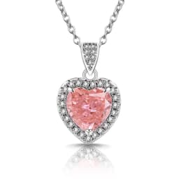 925 Sterling Silver Fashion Light Luxury Ice Flower Cut Love Crystal Zircon Necklace Birthday Party Anniversary Gift