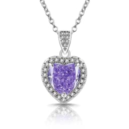 925 Sterling Silver Fashion Light Luxury Ice Flower Cut Love Crystal Zircon Necklace Birthday Party Anniversary Gift