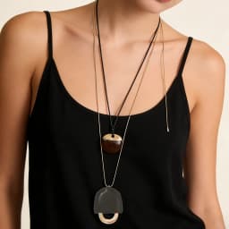 Vintage Personality Leather Lock Shaped Pendant Necklaces for Women Fashion Holiday Party Jewelry Gifts