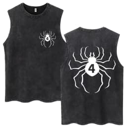 Vintage Washed Anime Hunter X Hunter Tank Tops Kite Phantom Troupe Hisoka Chrollo Sleeveless T-shirt Men Women 100% Cotton Vests