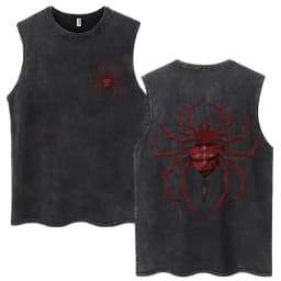 Vintage Washed Anime Hunter X Hunter Tank Tops Kite Phantom Troupe Hisoka Chrollo Sleeveless T-shirt Men Women 100% Cotton Vests