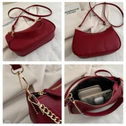 Fashion Classic Letter Graphic Design Solid Color PU Leather Crescent Y2K Underarm Shoulder Bags for Women's Tote Crossbody Bags