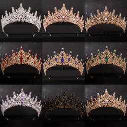 Baroque Crystal Tiaras And Crowns For Women Rhinestone Prom Diadem Headband Bridal Wedding Hair Accessories Jewelry Crown Tiara