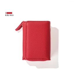 Pomelo Best Trifold Small Wallet For Women RFID Blocking Faux Leather Slim Card Holder With Zipper Coin