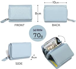 Pomelo Best Trifold Small Wallet For Women RFID Blocking Faux Leather Slim Card Holder With Zipper Coin