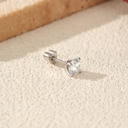 MODIAN 0.5CT D Color Cartilage Studs Moissanite 925 Sterling Sliver Neutral Simple Heart Screw Stud Earrings For Women Jewelry
