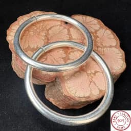 Vintage Handmade Silver‑Plated Bangle Set 2Pcs Plain Surface Open Cuff Unisex Retro Daily Wear Fashion Jewelry Ornament