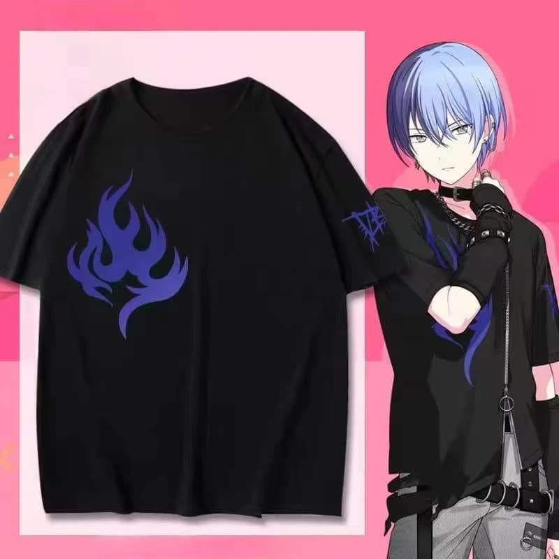 New Anime Project Sekai Aoyagi Toya Cosplay Printed Short Sleeve T-Shirt Casual Tee Fashion Vintage Shirts Versatile in Summer