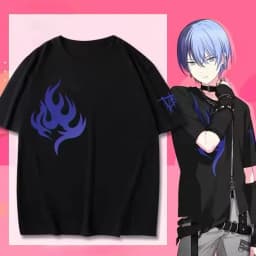 New Anime Project Sekai Aoyagi Toya Cosplay Printed Short Sleeve T-Shirt Casual Tee Fashion Vintage Shirts Versatile in Summer
