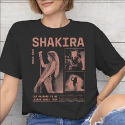 Men Women Shakira las mujeres ya no lloran world tour 2026 T Shirt 100% Cotton Print T-Shirt Clothing Outfits