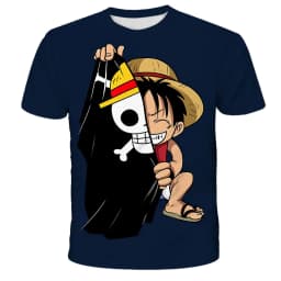 Fashion Kid Anime One Piece Luffy T Shirt Boy Clothing Kids Boys Tshirt Children T-shirt Summer Short Sleeve Tops Tees