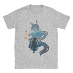 Admire Vega Uma Musume Anime T-Shirt Men Vintage Cotton Tee Shirt Round Collar Short Sleeve T Shirts Graphic Clothing