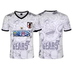 2026 Maillot Du Japon X One Piece Luffy Gear 5 Football jersey Spring Sports Men's T-Shirt Children's Clothing Tee Y2k Woman