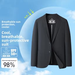 Sun Protection Lightweight Blazer - Fashionable for Outdoor Travel, Weddings, Leisure, Korean Style - Men's Breathable Blazer
