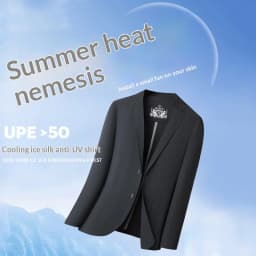 Sun Protection Lightweight Blazer - Fashionable for Outdoor Travel, Weddings, Leisure, Korean Style - Men's Breathable Blazer