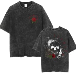 Vintage Washed Run Little Mouse T Shirt Haunting Adeline Dark Romance Short Sleeve T-shirts Men Women Aesthetic Clothing T-shirt