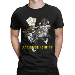 Angine De Poitrine Rock Band Cotton T Shirt For Men Summer Y2K Funny T Shirts Leisure Tee Shirt Plus Size Hot Sale Tops