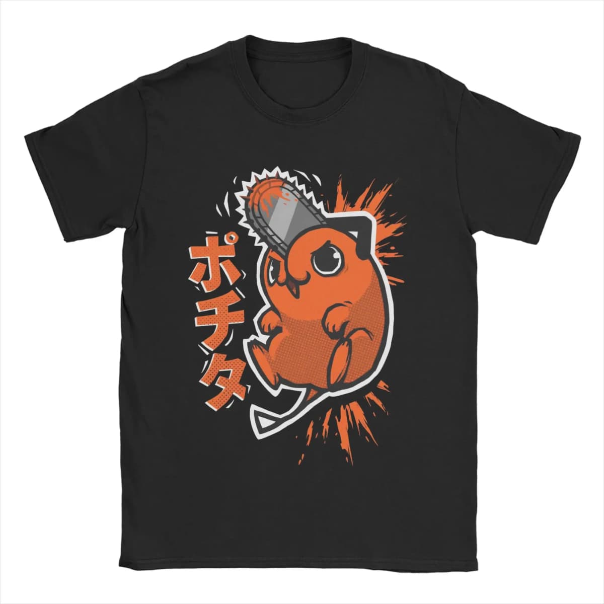 Anime Chainsaw Man Pochita Poster Printed T-shirt Men's and Women's T-shirt Men's Top Sports T-shirt Men's T-shirt Summer Tee