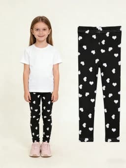 3 Pairs of Girls' Sweet Cute Printed Thin Pants, Soft and Comfortable Leggings Suitable for Girls' Daily Wear in Spring and Autumn