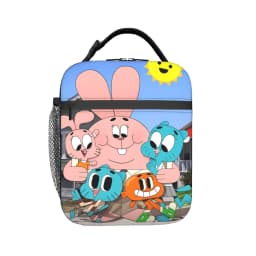 The Amazing World of Gumballs Insulated Lunch Bags for Men Women Food Container Portable Thermal Cooler Lunch Boxes For Work