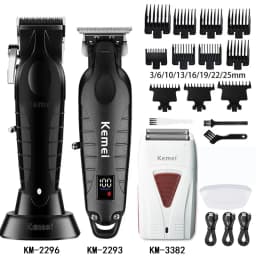 Kemei Hair Clipper Kit for Men Electric Shaver Hair Trimmer Professional Cutting Machine KM-2296 KM-3382 KM-2293 Hair Clipper
