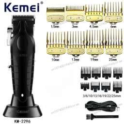 Kemei Hair Clipper Kit for Men Electric Shaver Hair Trimmer Professional Cutting Machine KM-2296 KM-3382 KM-2293 Hair Clipper